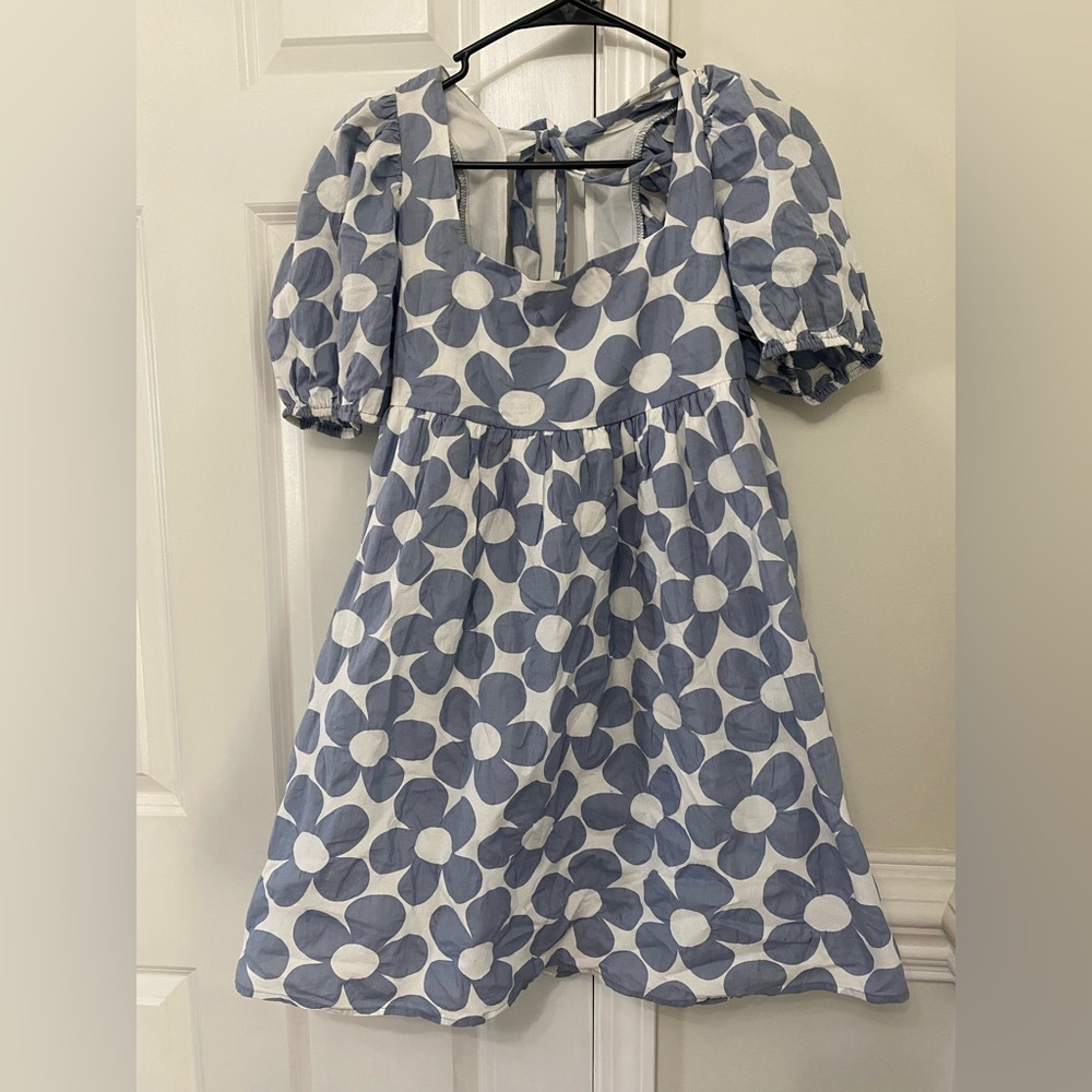 Altar’d State Blue and White Floral Dress Sz Small